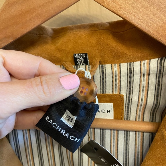 Bacharach Tan Suede Men’s Blazer - Sport Coat - Size XL NWT - Picture 6 of 15